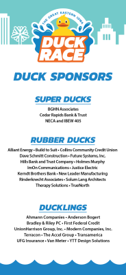 Lucky, VIP, Super, Rubber Duck/Duckling Sponsors