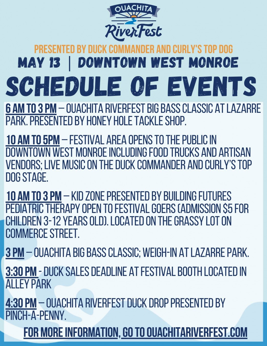 Riverfest 2025 Schedule Isabel AnnaMaria